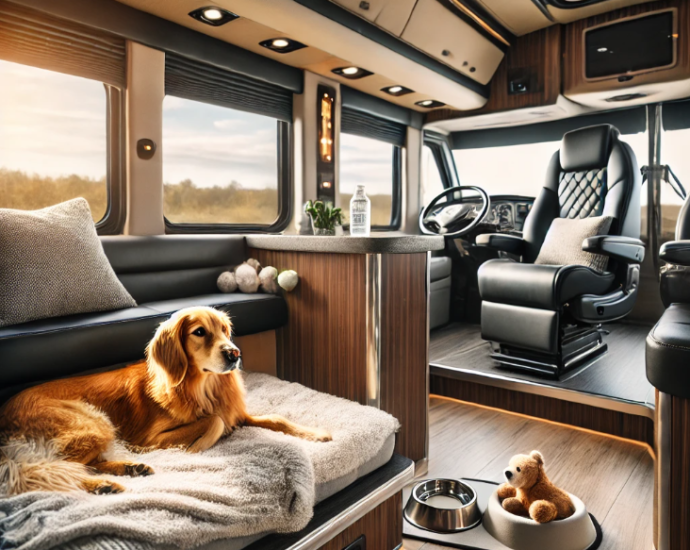 Traveling with pets in a luxury motorcoach